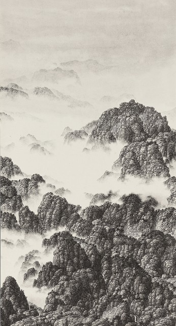 藏品:群山四聯屏的(4)張圖片