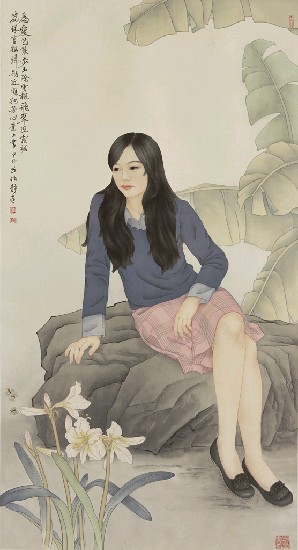 藏品:芭蕉仕女的(1)張圖片