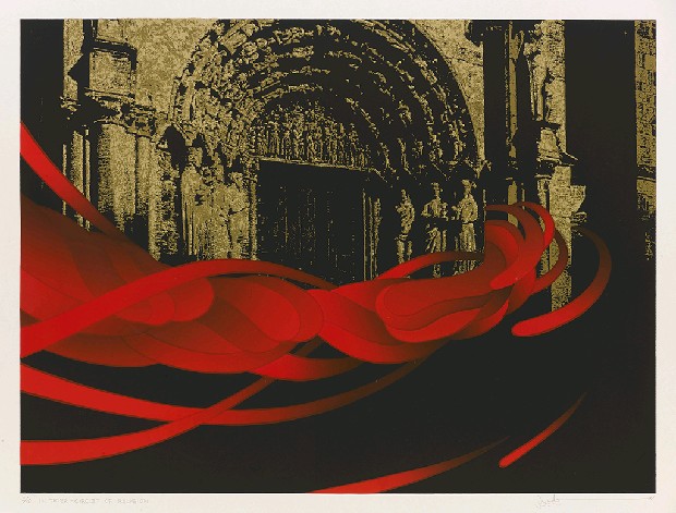 在宗教的試驗環中的焦點圖