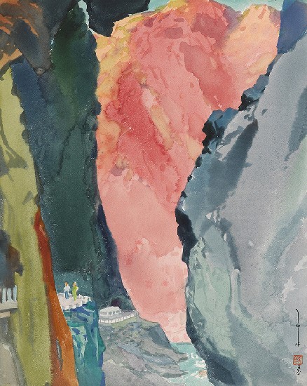 藏品:太魯閣口寫生的(1)張圖片