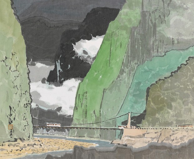 藏品:橫貫公路吊橋的(1)張圖片