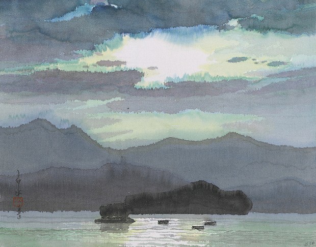 藏品:黎明（日月潭）的(1)張圖片