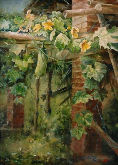 藏品:瓜棚下的(1)張圖片