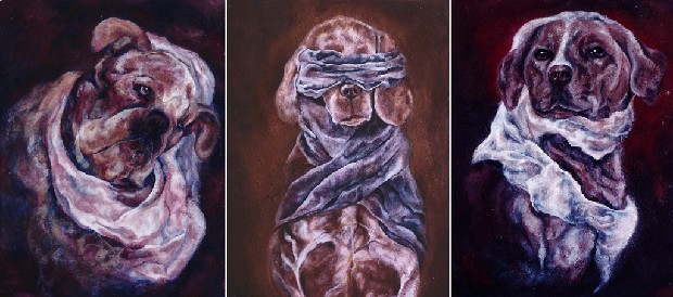 藏品:犬容系列-嘆,默,盼(三張一組)                                                              的(1)張圖片