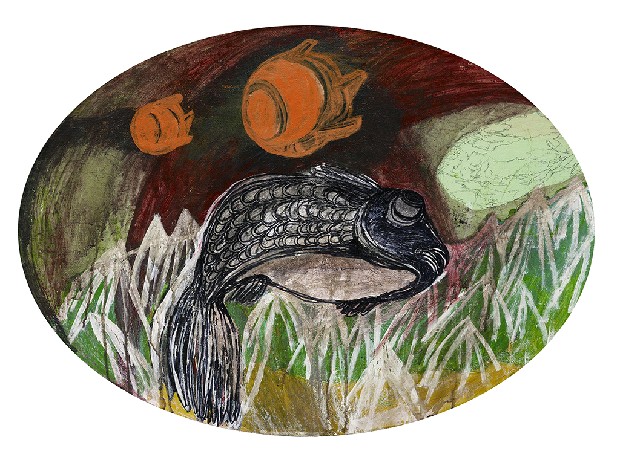 藏品:牧岐與繪畫合作計畫《沒有起始的眼球》. 《沒有起始的心臟》的(5)張圖片