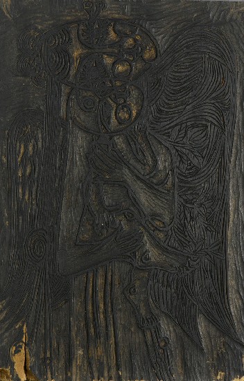 藏品:天使(木刻原版)的(1)張圖片