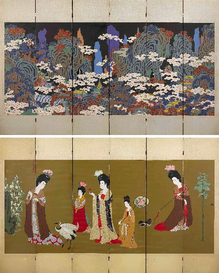 藏品:金壁山水的(1)張圖片