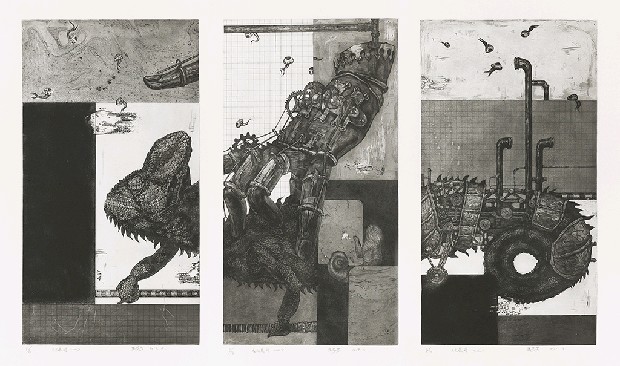 藏品:「公元某時」三聯組畫的(1)張圖片