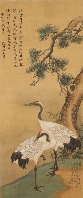 藏品:松鶴圖的(1)張圖片