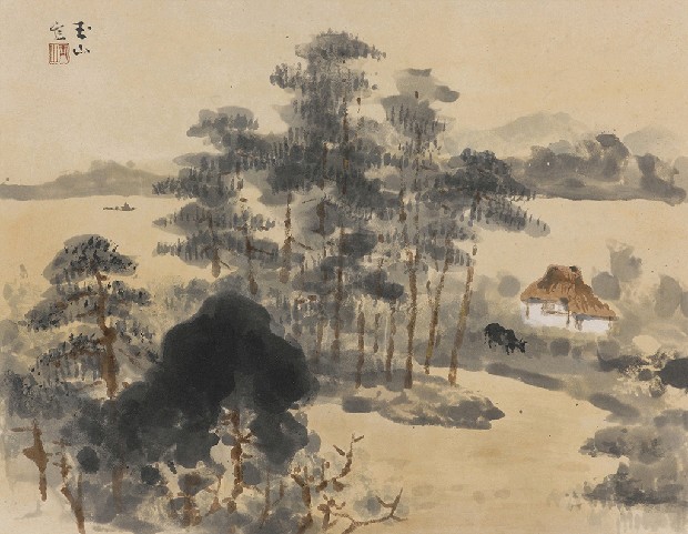 藏品:墨漬山水的(1)張圖片