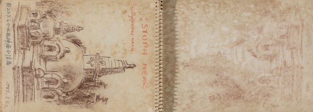 藏品:尼泊爾、印度旅行寫生集的(3)張圖片