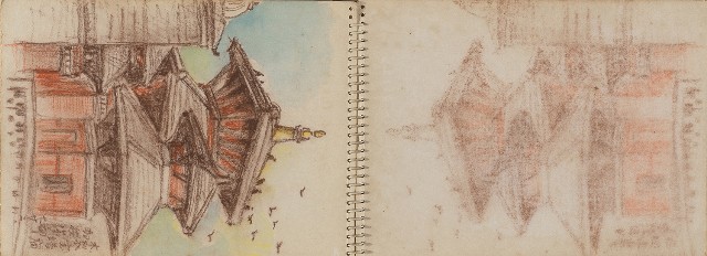 藏品:尼泊爾、印度旅行寫生集的(4)張圖片