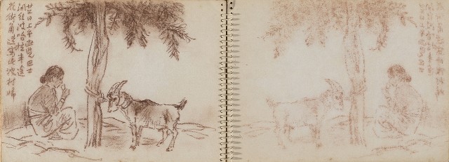藏品:尼泊爾、印度旅行寫生集的(5)張圖片