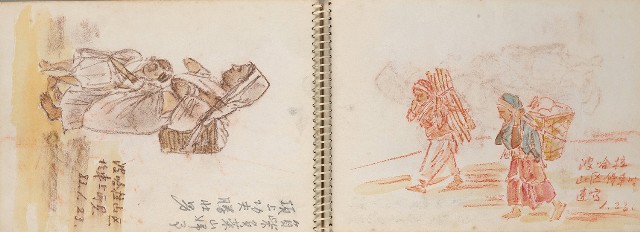 藏品:尼泊爾、印度旅行寫生集的(6)張圖片