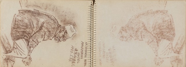 藏品:尼泊爾、印度旅行寫生集的(12)張圖片
