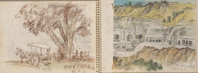 藏品:尼泊爾、印度旅行寫生集的(28)張圖片
