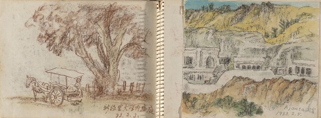 藏品:尼泊爾、印度旅行寫生集的(28)張圖片
