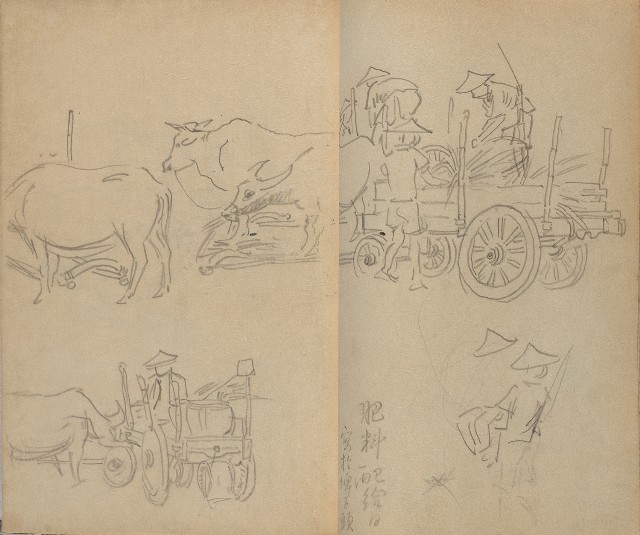 藏品:1930年代花鳥、景觀寫生集的(27)張圖片