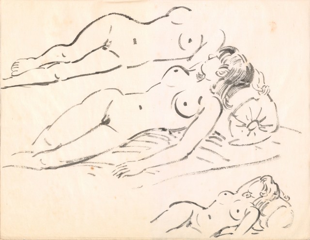 藏品:海景、人物、山水等寫生集004的(12)張圖片