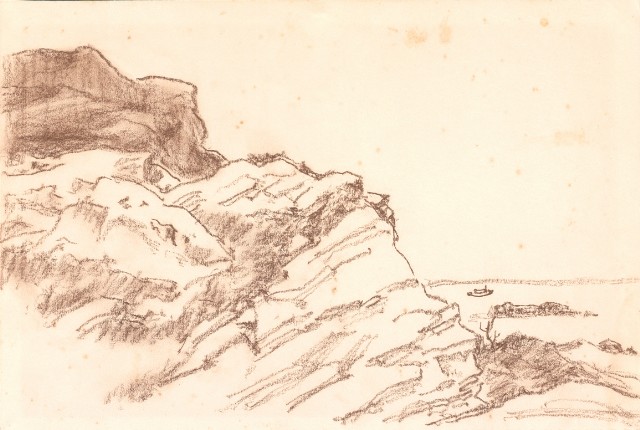 藏品:峨嵋金頂、風景、花、鹿、駱駝等寫生集006A的(2)張圖片