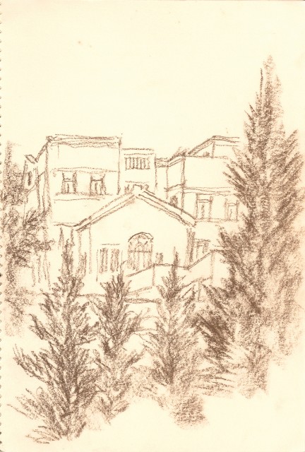 藏品:峨嵋金頂、風景、花、鹿、駱駝等寫生集006A的(8)張圖片