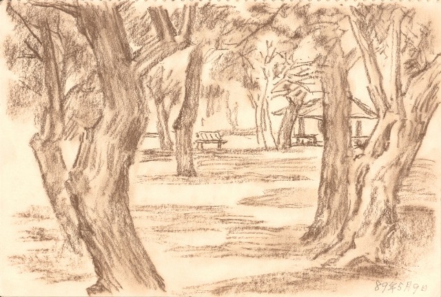 藏品:峨嵋金頂、風景、花、鹿、駱駝等寫生集006A的(17)張圖片