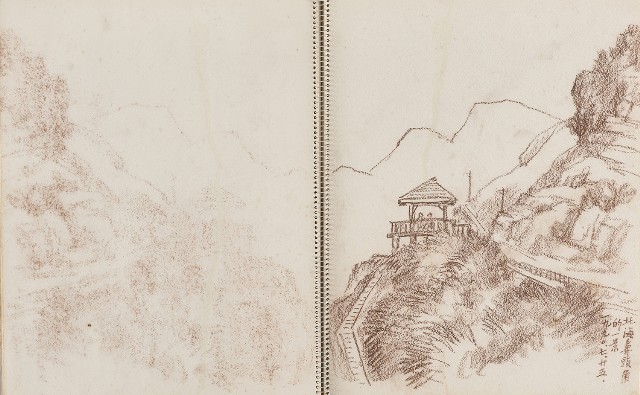 藏品:美國紐約自然史博物館、臺灣東北角海岸等寫生集的(12)張圖片
