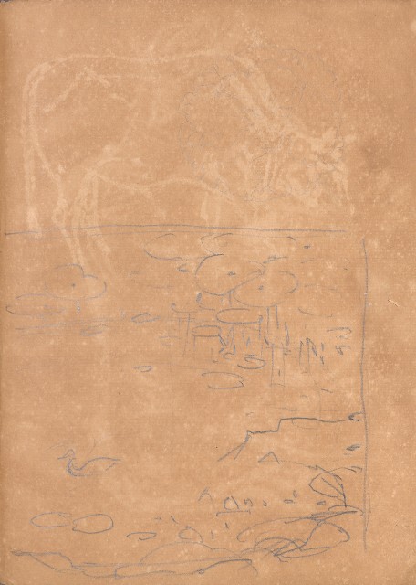 藏品:牛、植物、人物、動物、風景等寫生集009的(3)張圖片