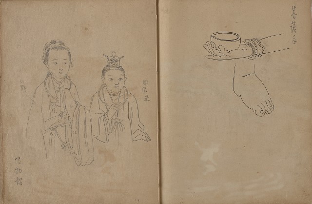 藏品:動物、植物、人物及京都景觀等寫生集的(36)張圖片