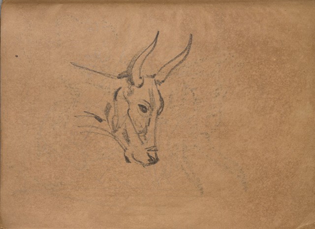 藏品:牛、植物、人物、動物、風景等寫生集009的(63)張圖片