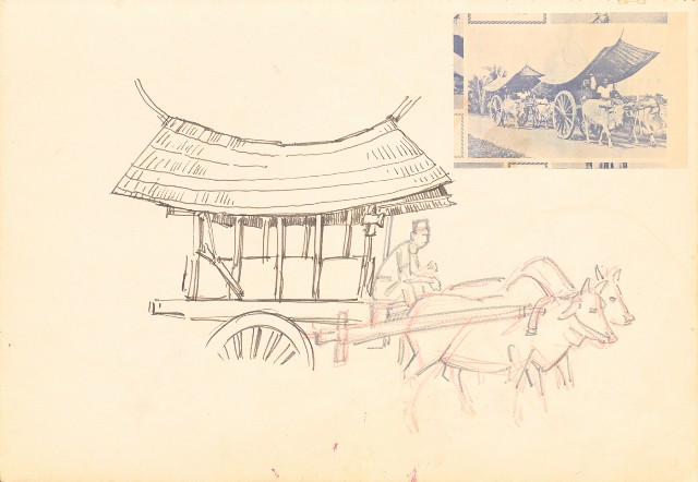 藏品:花、牛、泰國景、印度人等寫生集015的(3)張圖片