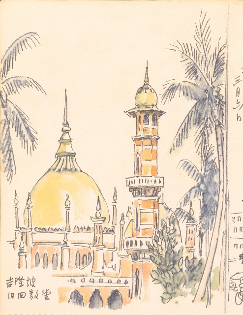 藏品:花、牛、泰國景、印度人等寫生集015的(23)張圖片