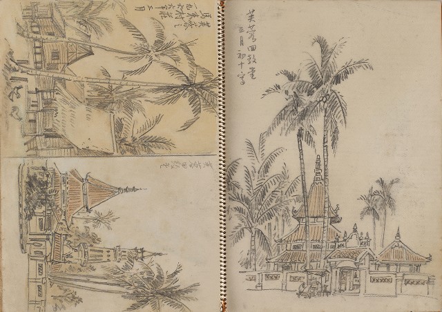 藏品:東南亞之旅寫生集的(28)張圖片