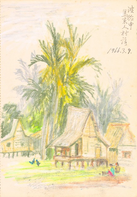 藏品:花、牛、泰國景、印度人等寫生集015的(32)張圖片