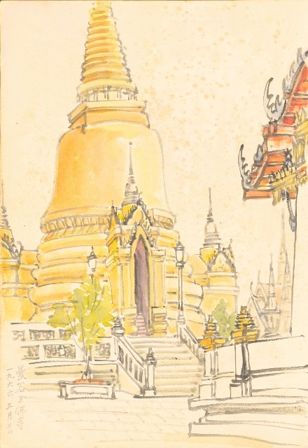 藏品:花、牛、泰國景、印度人等寫生集015的(36)張圖片