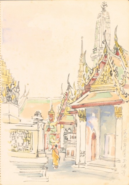 藏品:花、牛、泰國景、印度人等寫生集015的(37)張圖片