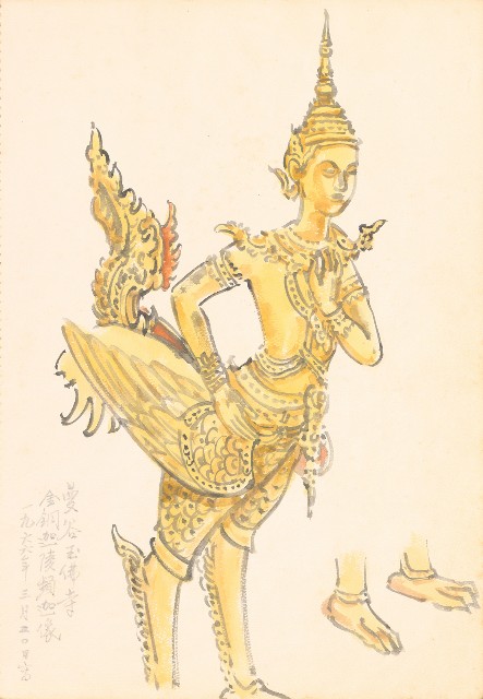 藏品:花、牛、泰國景、印度人等寫生集015的(41)張圖片