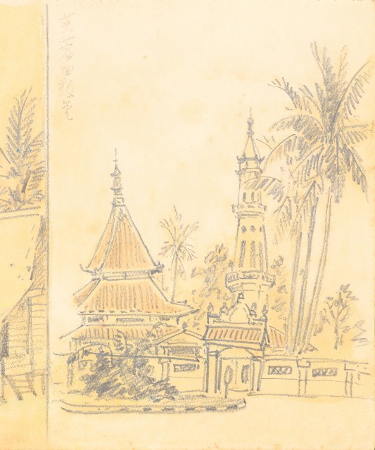 藏品:花、牛、泰國景、印度人等寫生集015的(46)張圖片