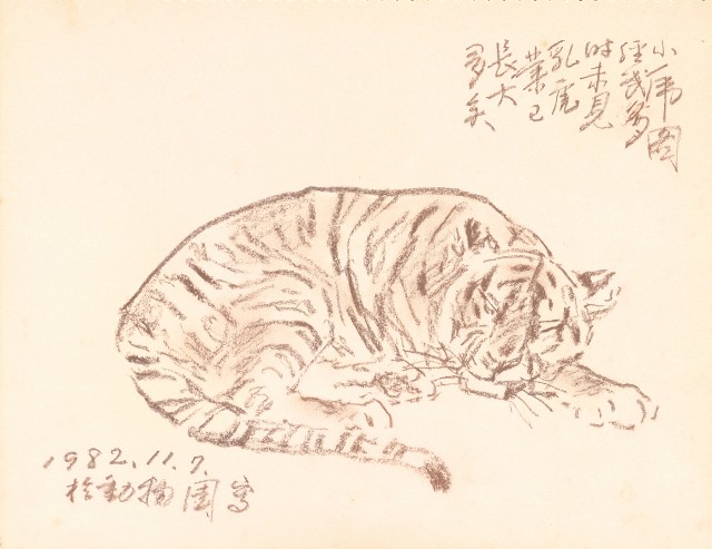 藏品:泰國苗族人物、臺北市立動物園、海岸等寫生集的(18)張圖片