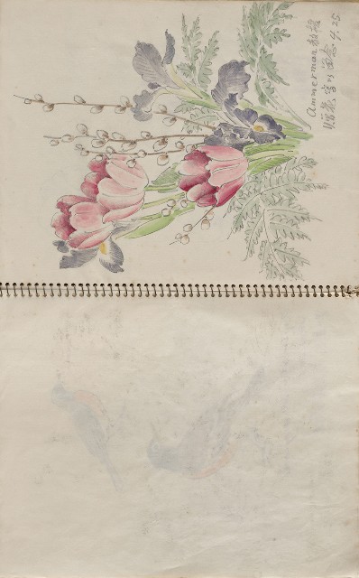 藏品:美國夏威夷、威斯康新、舊金山及臺灣桃園慈湖、溪頭等地寫生集的(7)張圖片