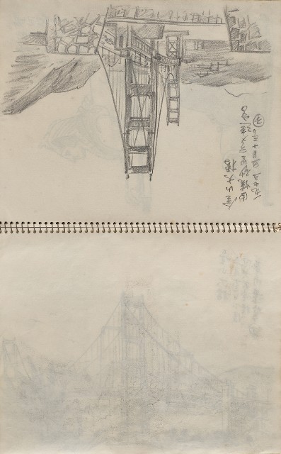 藏品:美國夏威夷、威斯康新、舊金山及臺灣桃園慈湖、溪頭等地寫生集的(23)張圖片