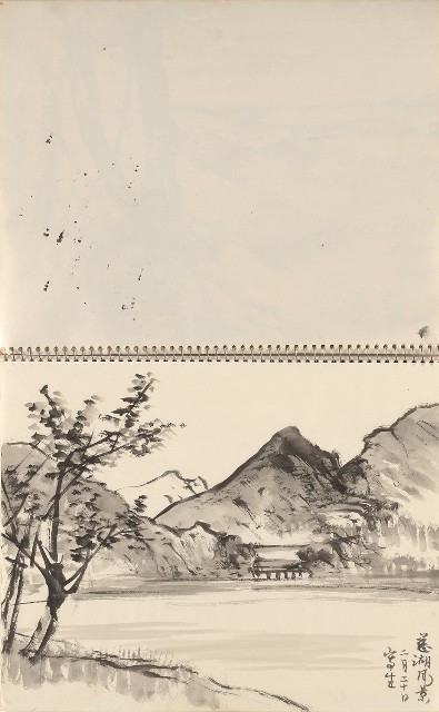 藏品:美國夏威夷、威斯康新、舊金山及臺灣桃園慈湖、溪頭等地寫生集的(29)張圖片