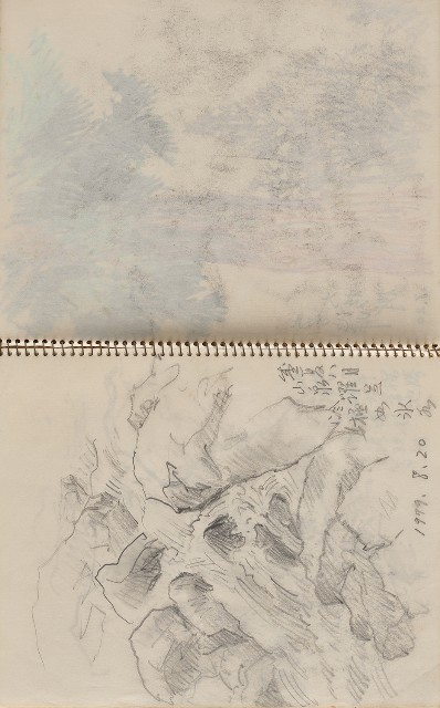 藏品:美國夏威夷、威斯康新、舊金山及臺灣桃園慈湖、溪頭等地寫生集的(46)張圖片