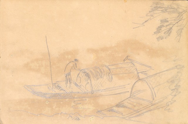 藏品:1930年代植物、動物、人物寫生集的(4)張圖片