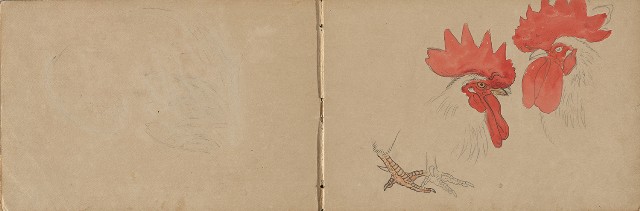 藏品:1930年代植物、動物、人物寫生集的(11)張圖片