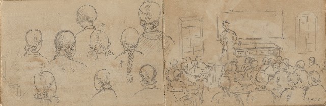藏品:1930年代景觀、植物、動物、人物寫生集的(21)張圖片