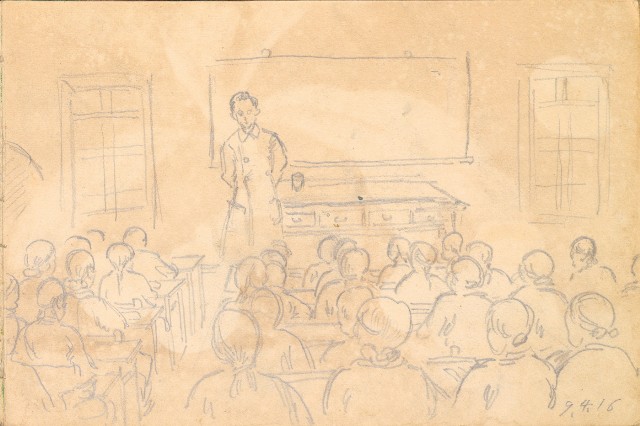 藏品:1930年代植物、動物、人物寫生集的(35)張圖片