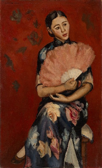 藏品:持扇婦人像的(1)張圖片