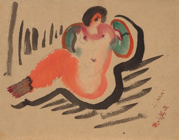 藏品:坐姿裸女-32.1(55)的(1)張圖片