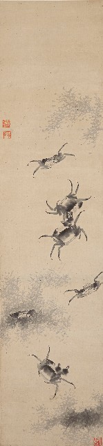 藏品:墨蟹圖軸的(1)張圖片